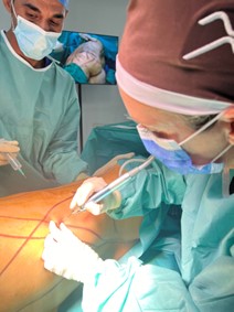 Surgeon performing rib remodeling procedure in Miami